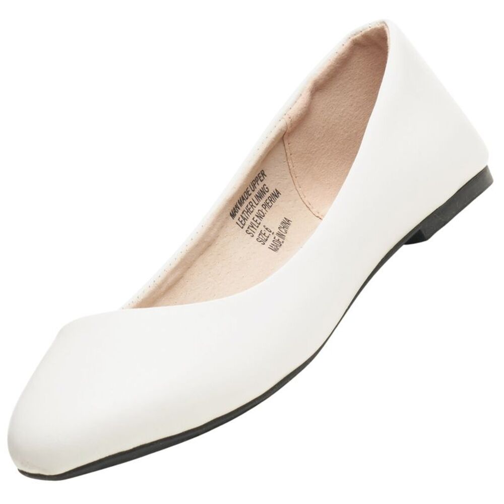 Alpine Swiss Pierina Womens Classic Round Toe Ballet Flats Work Slip On Shoes